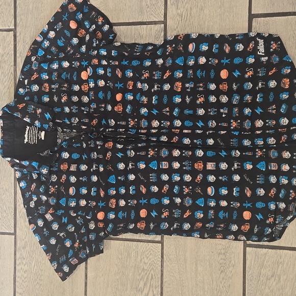 Fallout Other - Bethesda Fallout Vault Boy Button Down‎ Shirt Men's Size Small